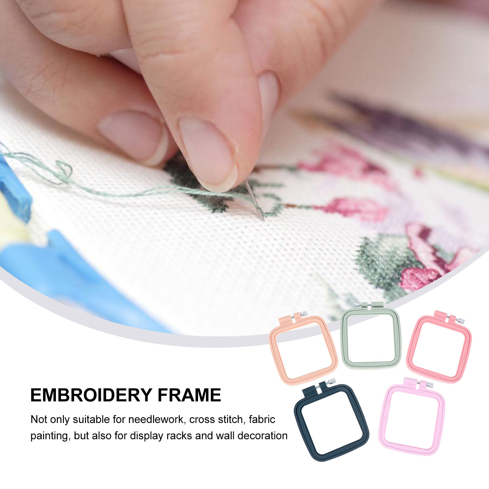Hoop Tightener Tool - 5Pcs Mini Cross Stitch Hoops Square