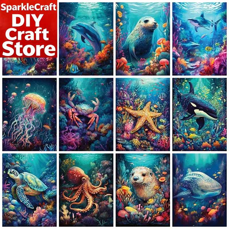 Embroidery Art - 1PC frameless Full Square Round Diamond