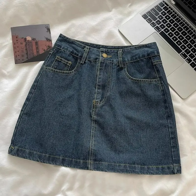 Embroidery Origin - Y2K Denim Skirt Set: Vintage Japanese