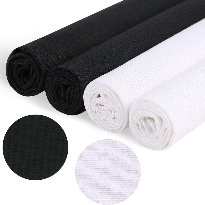 Embroidery Canvas - 4 Pieces of Linen Fabric, Solid