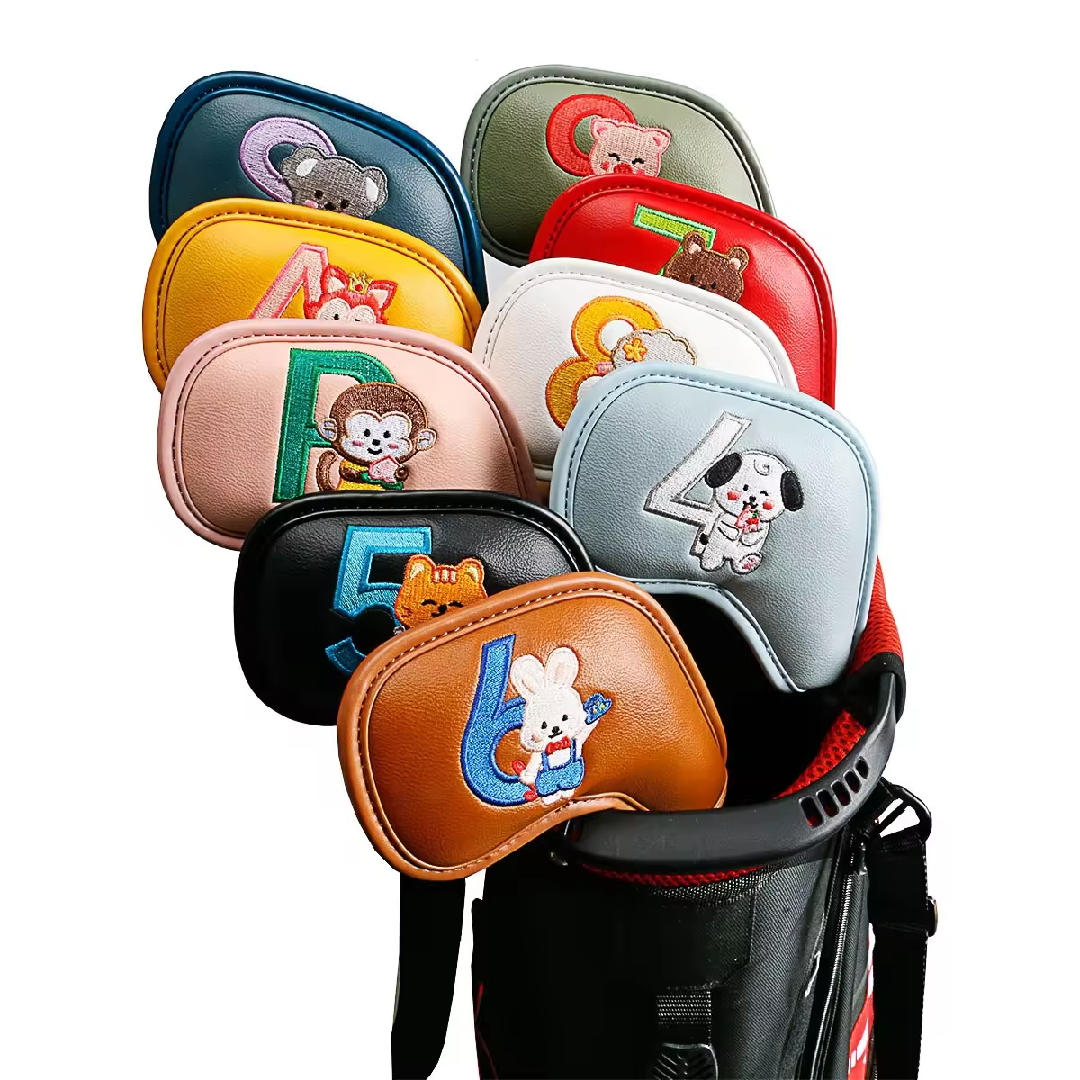 Embroidery Gift - 9Pcs Cute Cartoon Animal Golf Iron