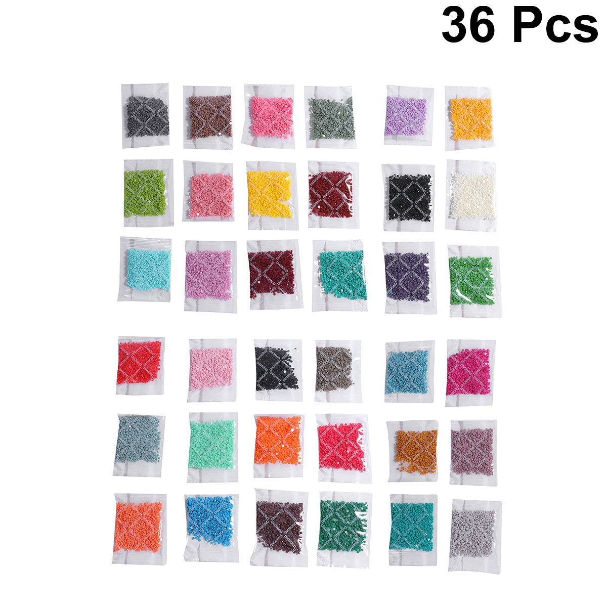 Embroidery Art - 36pcs Round Diamond Set Resin Rhinestones