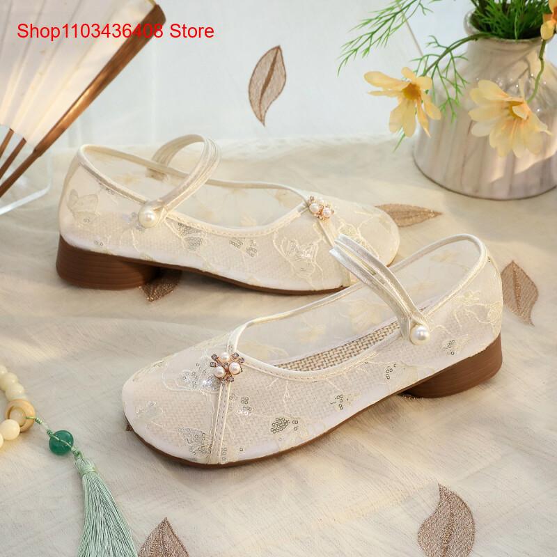 New Mesh Low Heels with Cheong - Embroidery Canvas review and price
