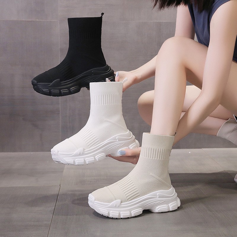 Sock boots women's summer new  - Embroidery Canvas review and price