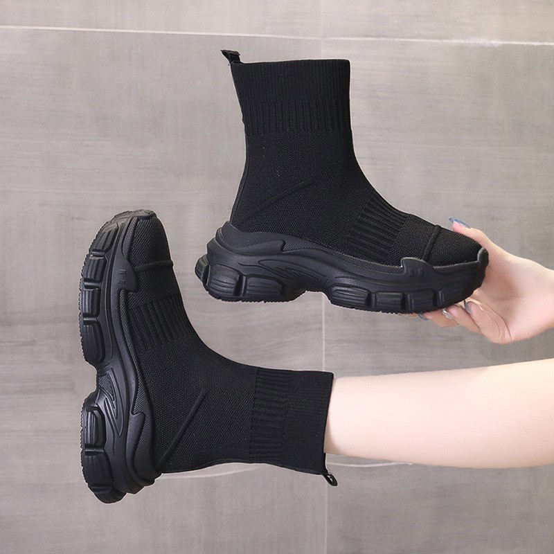 Sock boots women's summer new  - Embroidery Canvas review and price