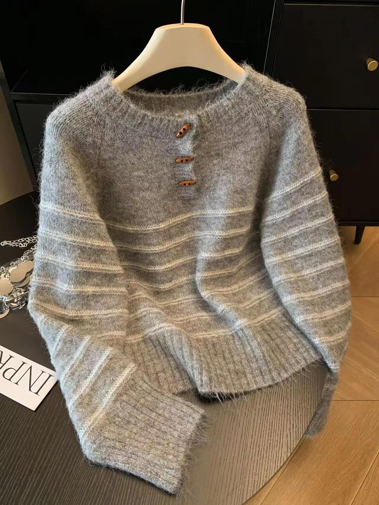 Autumn Winter Women's Striped  - Embroidery Origin review and price