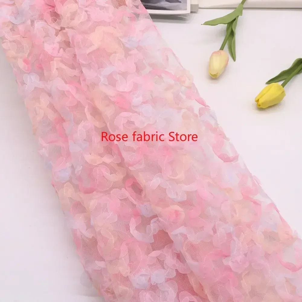 Gradient chiffon rose crochet  - Embroidery Rose review and price
