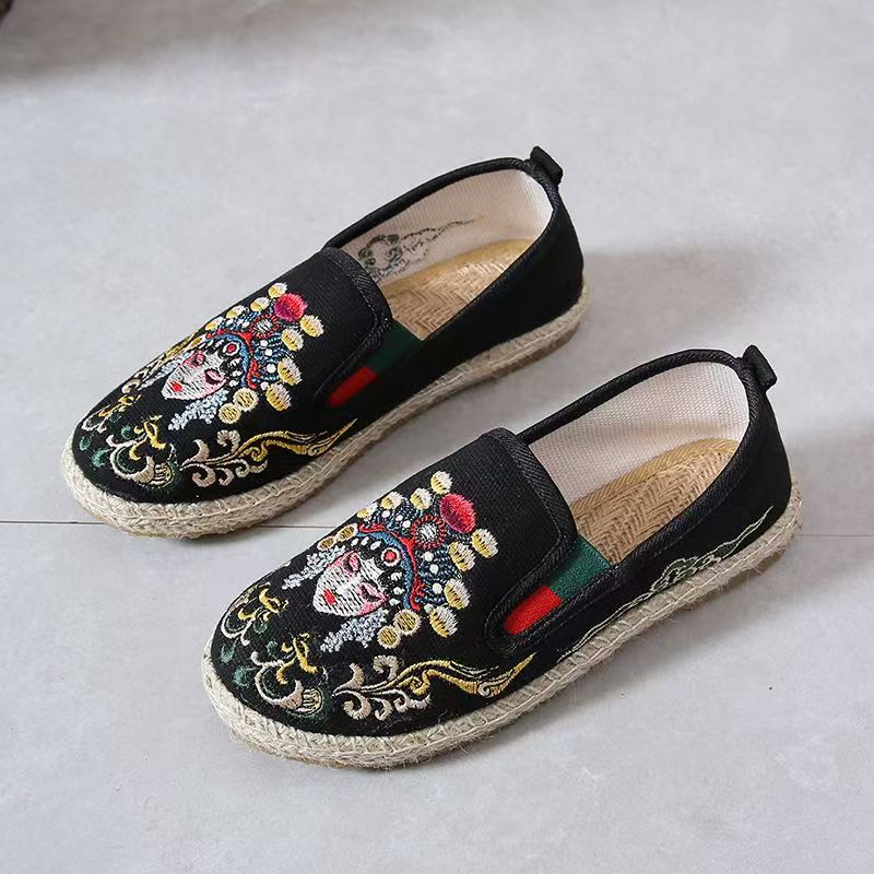 Women Flat Sole Embroidered Cl - Embroidery Fabric review and price