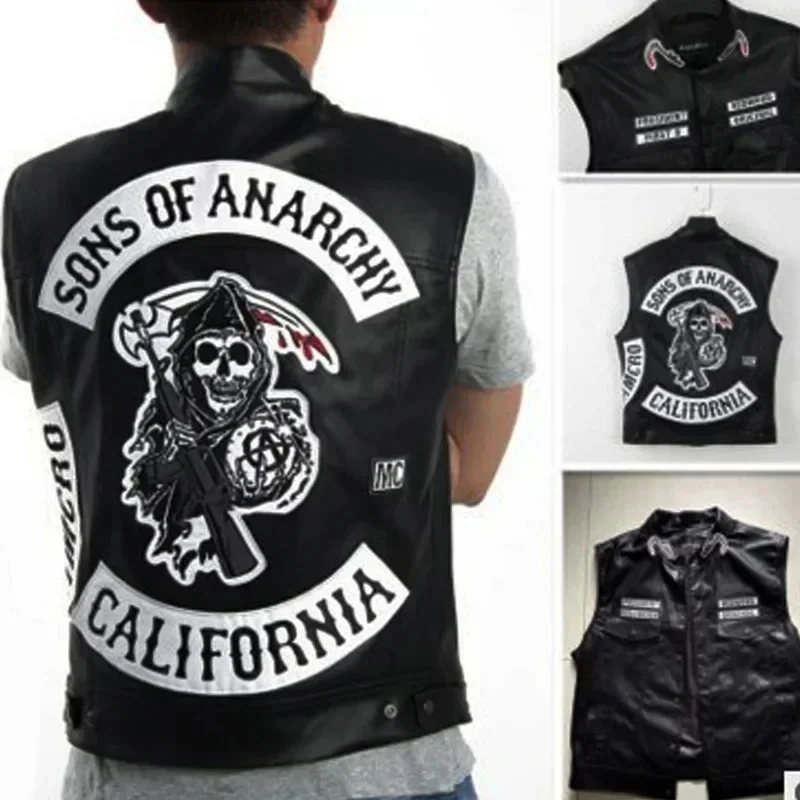 ABC123Leather Men Motorcycle C - Embroidery Youtube review and price
