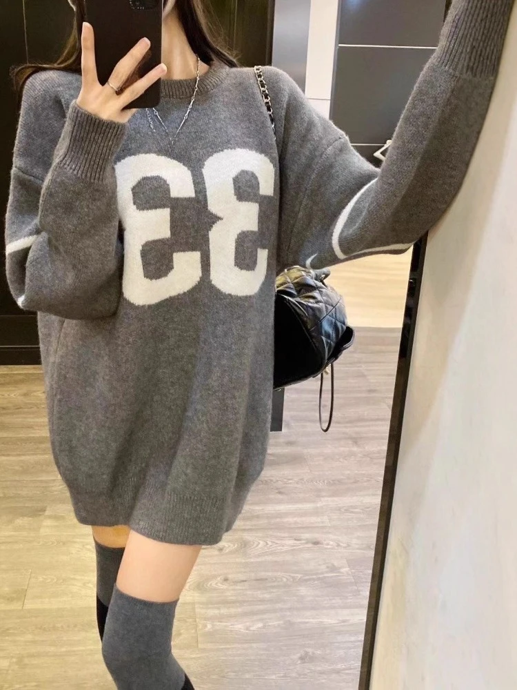 Y2K Vintage Knitted Sweater Wo - Embroidery Origin review and price