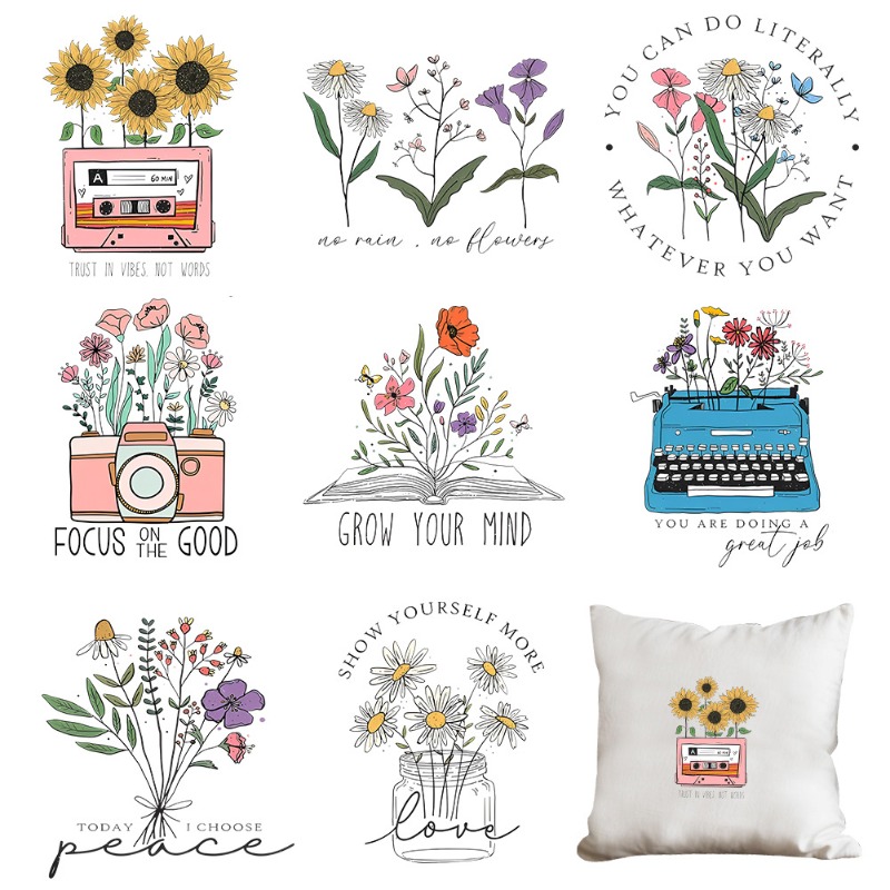 Cartoon Floral Flower Iron On  - Embroidery Flower review and price