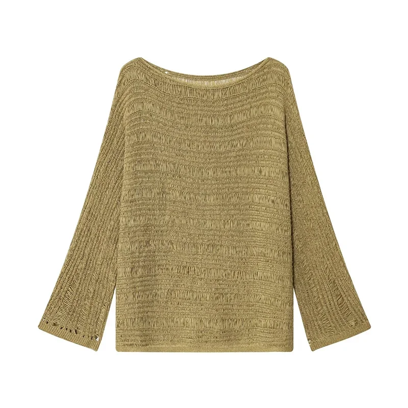 Vintage Boat Neck Knit Sweater - Embroidery Origin review and price