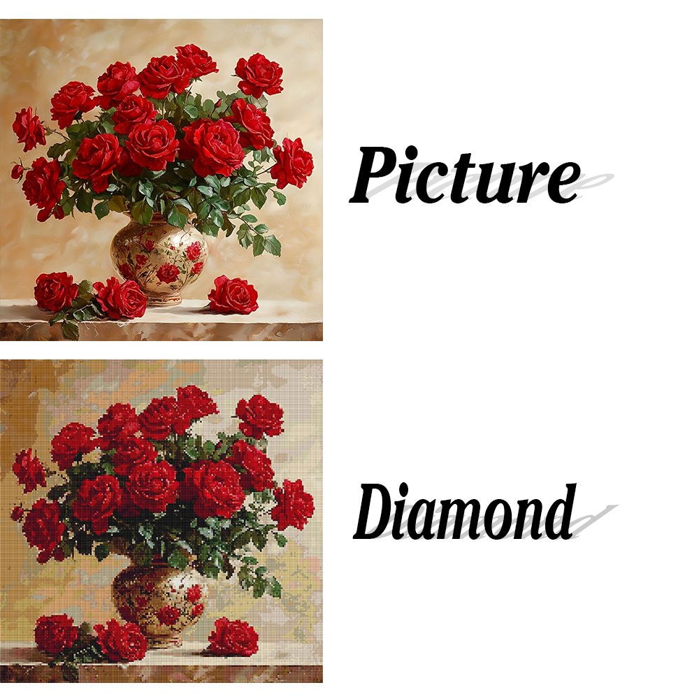 Rose Diamond Painting Full Squ - Embroidery Rose review and price