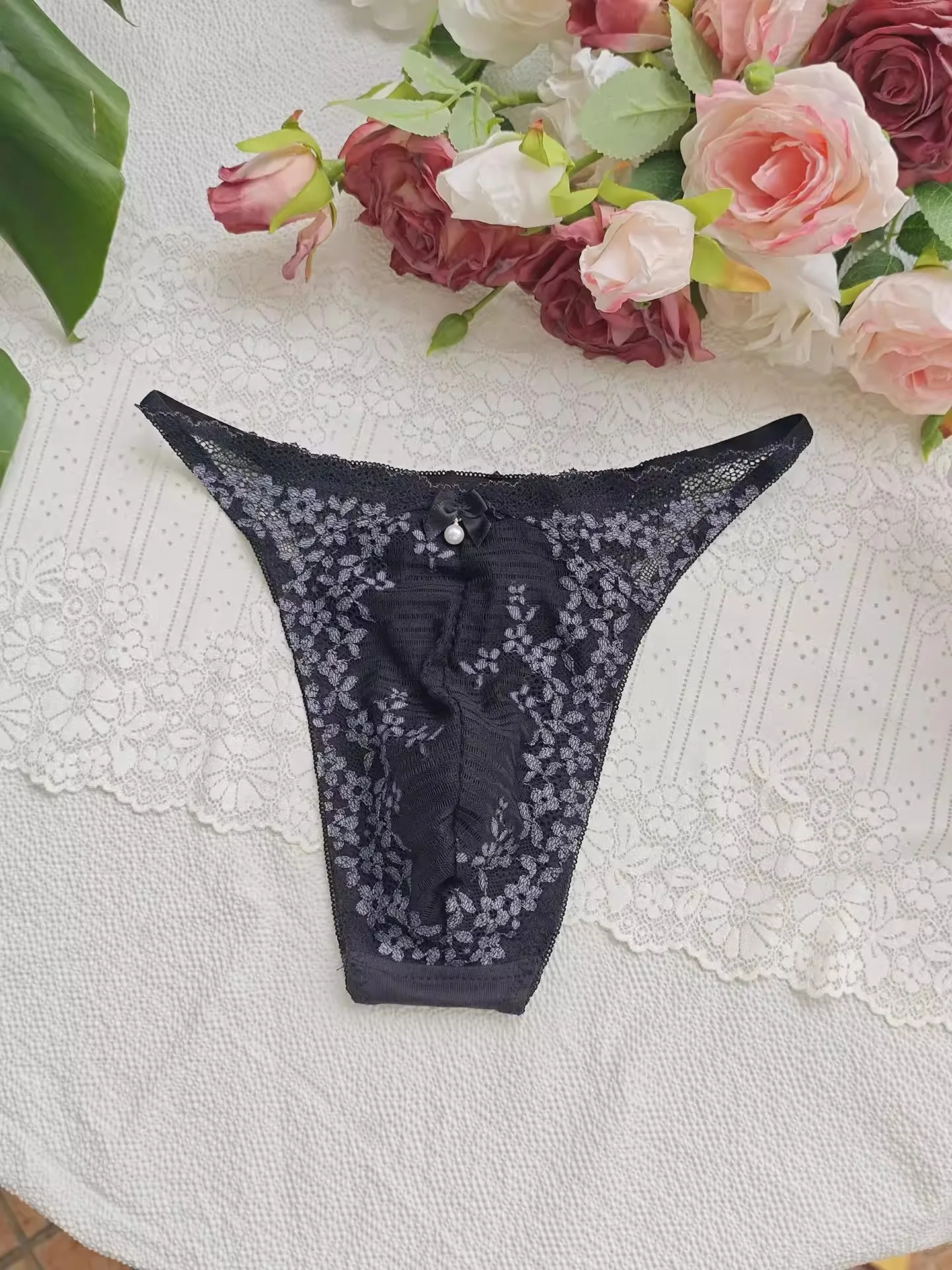 Black Lace Man's T-brief Embro - Embroidery Gift review and price