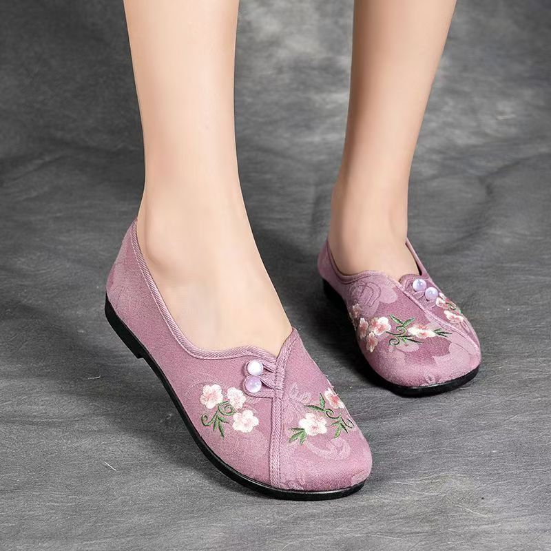 Chinese Style Women Flat sole  - Embroidery Fabric review and price