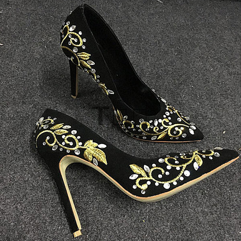 Bling Rhinestone Gold Silver F - Embroidery Flower review and price