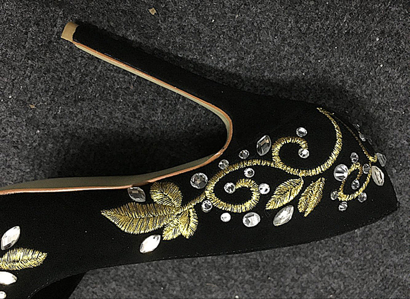 Bling Rhinestone Gold Silver F - Embroidery Flower review and price