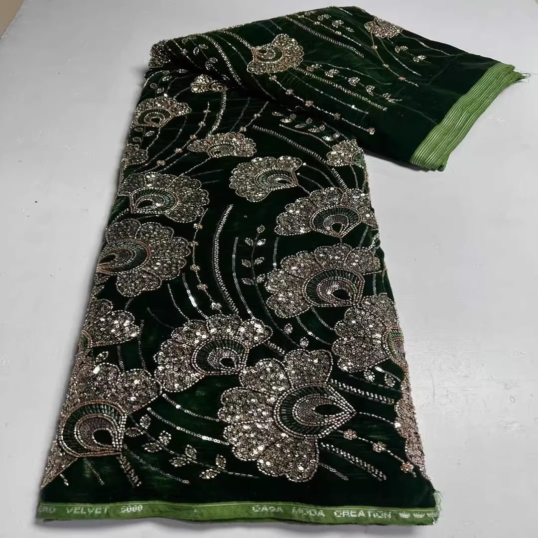5yard New velvet tela Sequin b - Embroidery Youtube review and price