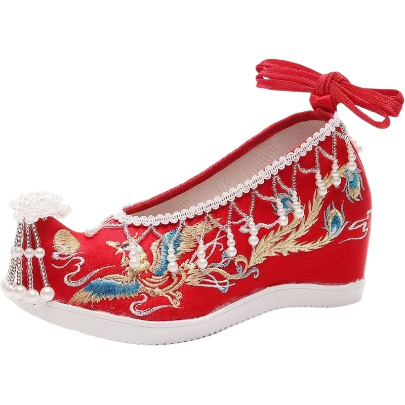 Women New Red Embroidered Wedd - Embroidery Canvas review and price