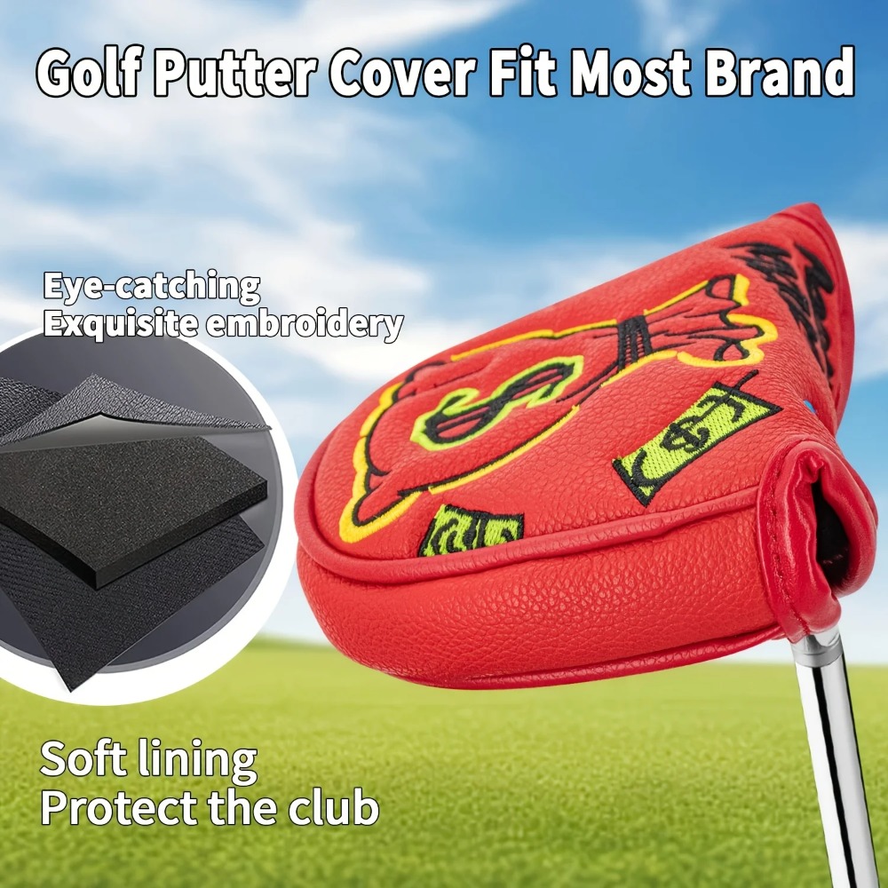 Golf Putter Cover | Half Round - Embroidery Gift review and price
