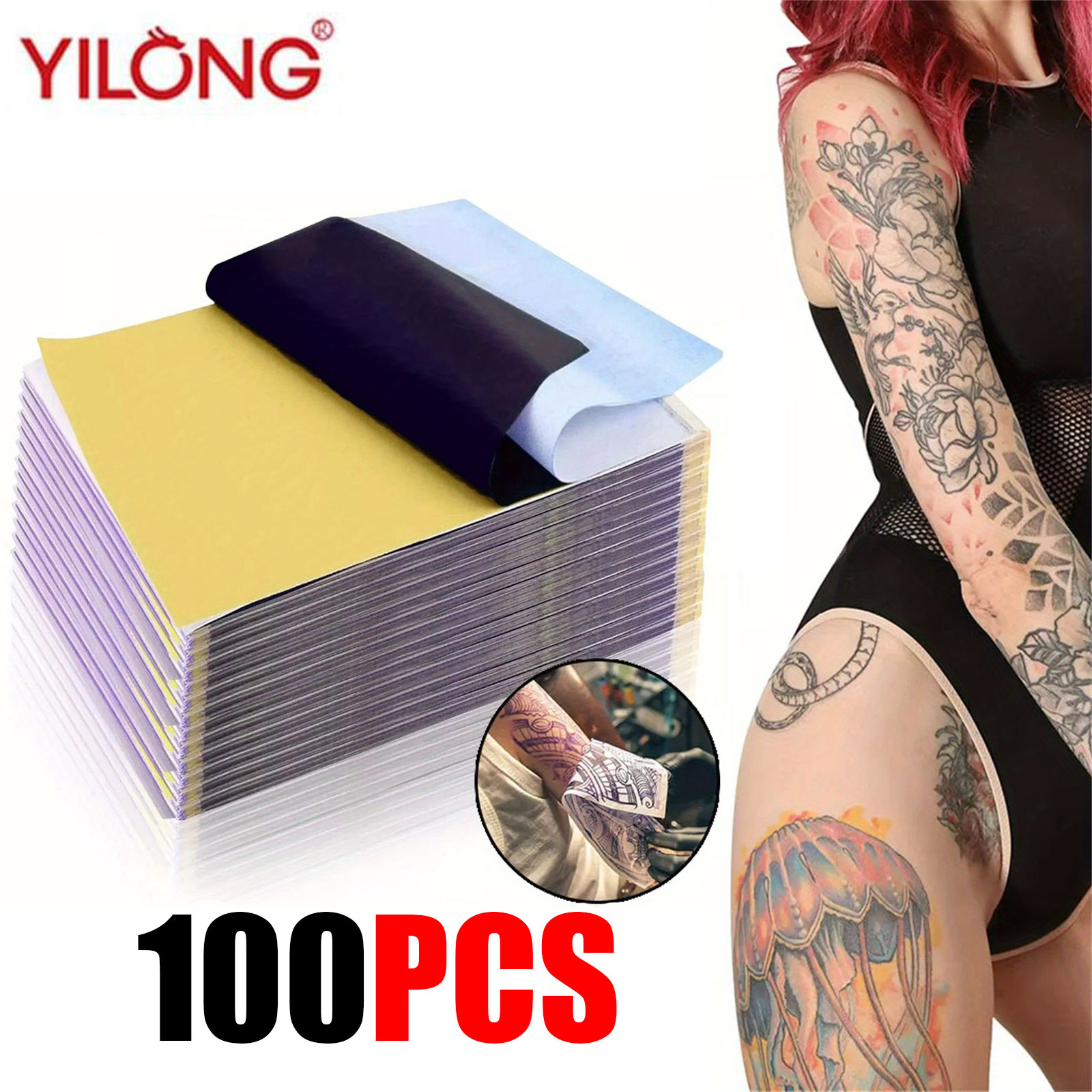 100PCS Professional Tattoo Tra - Transfer Paper Carbon review and price