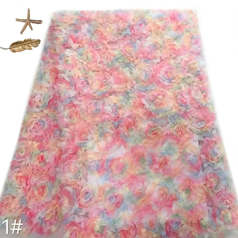 3d chiffon rose flower lace fa - Embroidery Rose review and price