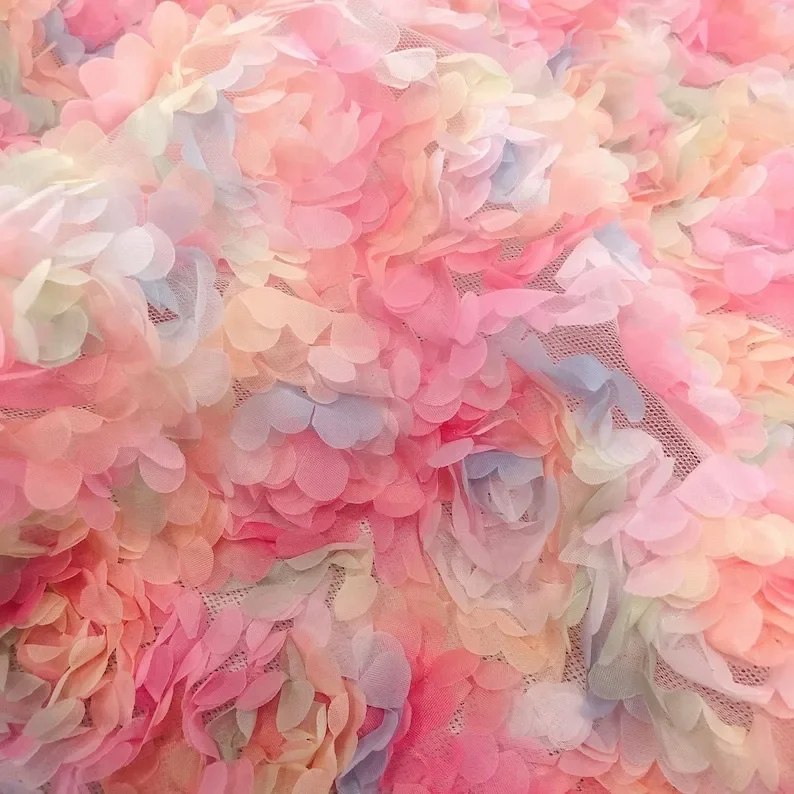 3d chiffon rose flower lace fa - Embroidery Rose review and price