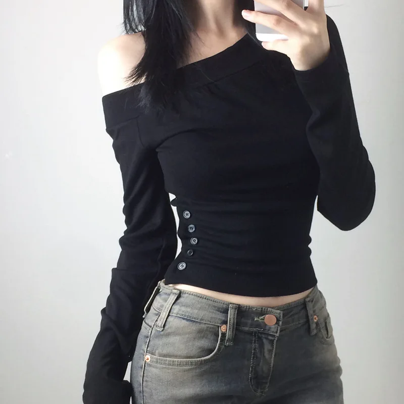 Y2K Vintage Pleated Button T-S - Embroidery Origin review and price