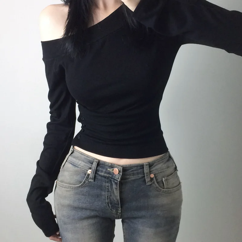 Y2K Vintage Pleated Button T-S - Embroidery Origin review and price