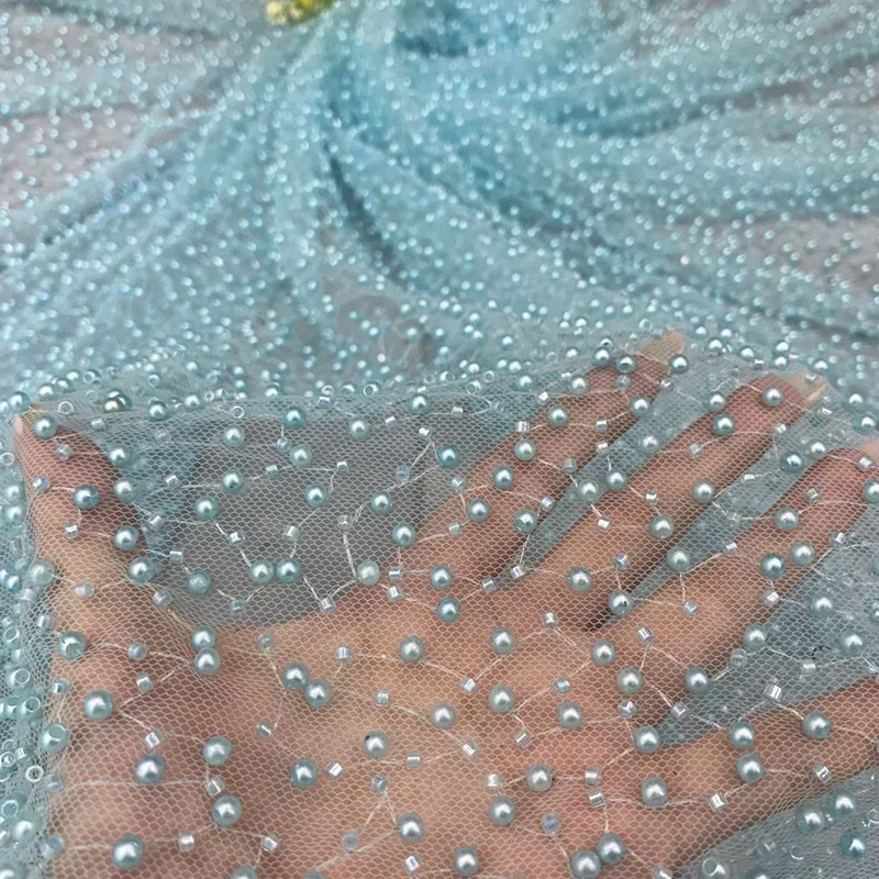 1yard Pearl Mesh Fabric Round  - Embroidery Youtube review and price