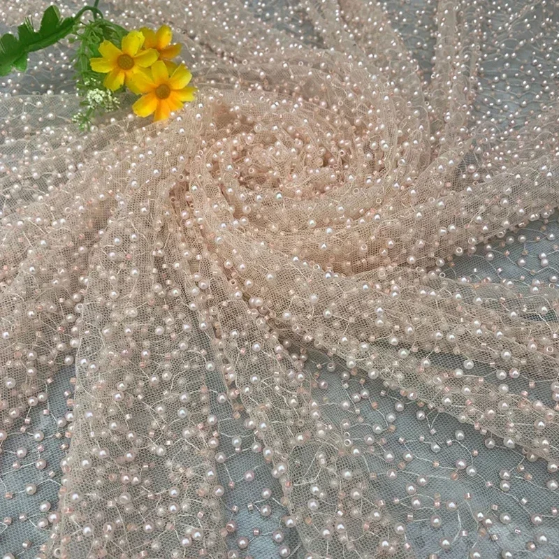 1yard Pearl Mesh Fabric Round  - Embroidery Youtube review and price