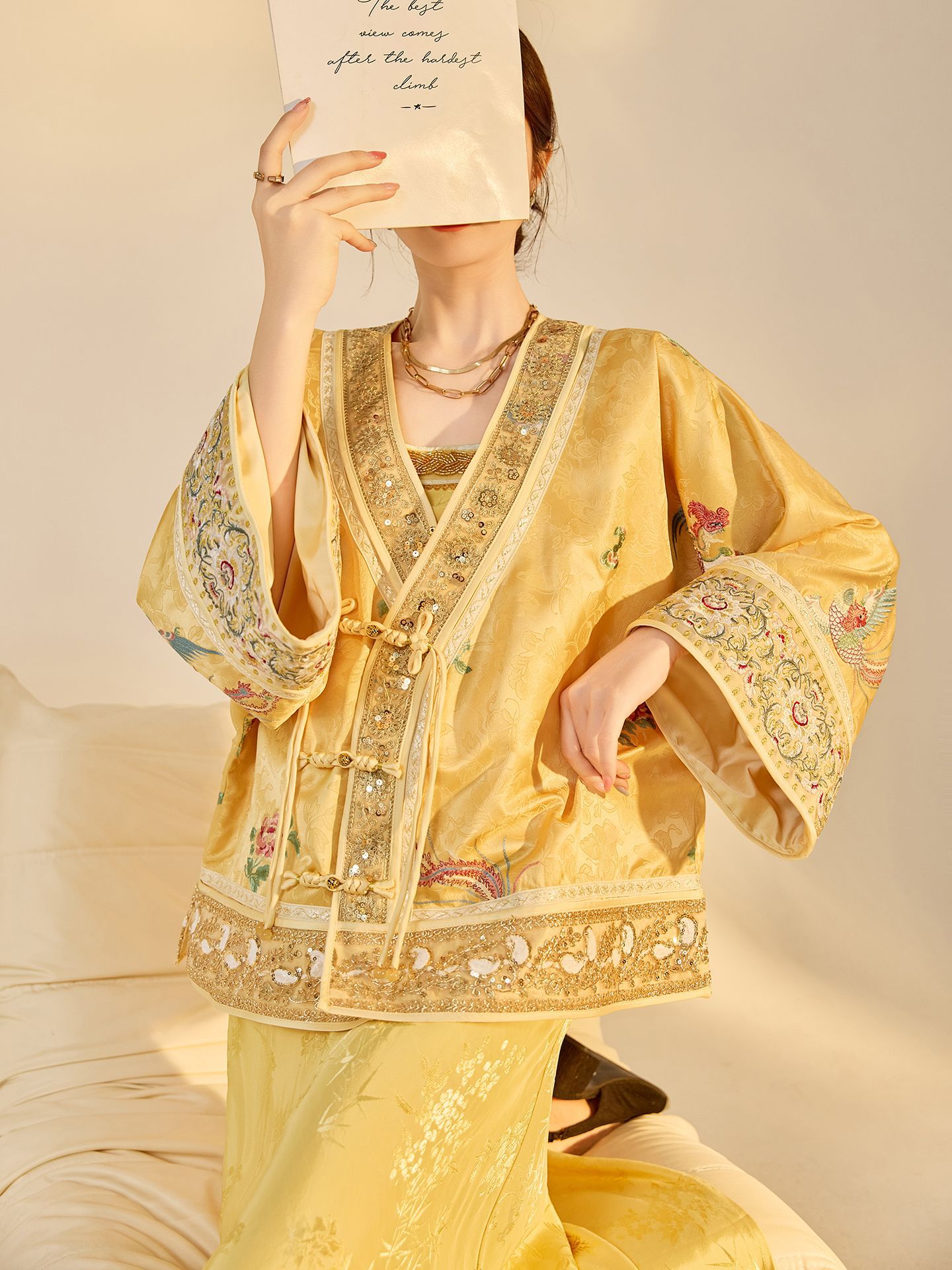 Autumn New Fashion V-neck High - Embroidery Origin review and price
