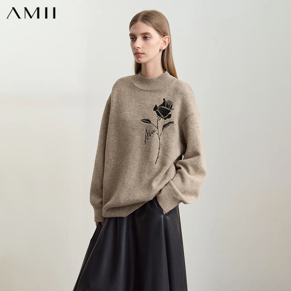 Amii Sweaters for Autumn Winte - Embroidery Rose review and price