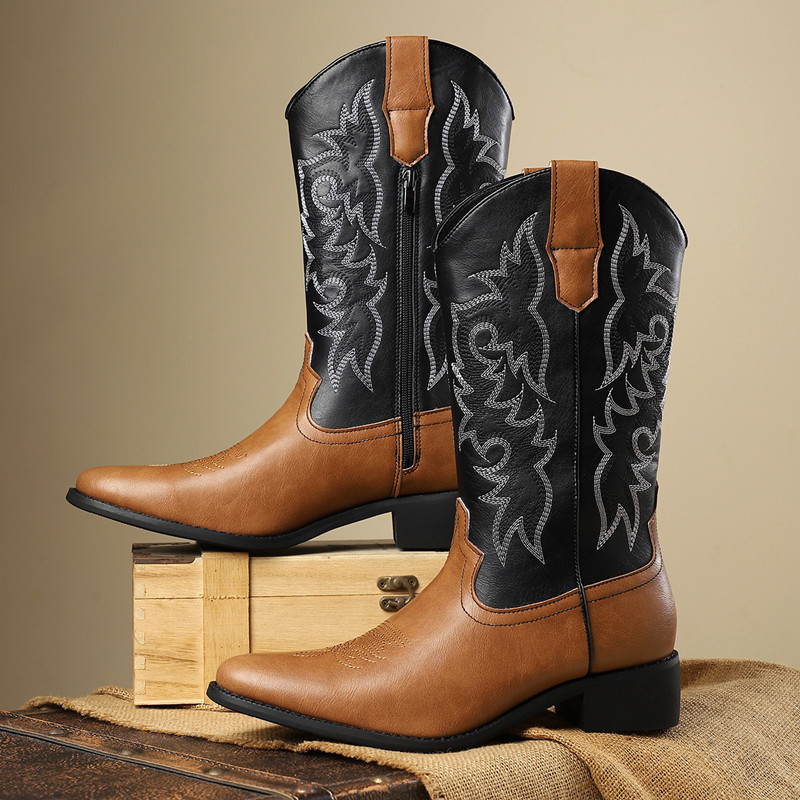 NEW Men High Boots Embroidery  - Embroidery Fabric review and price