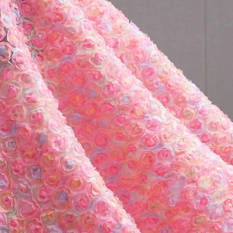 Colorful 3D Floral Embroidery  - Embroidery Rose review and price