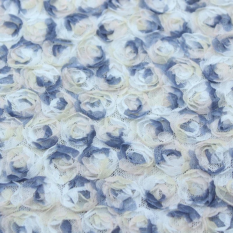 Colorful 3D Floral Embroidery  - Embroidery Rose review and price