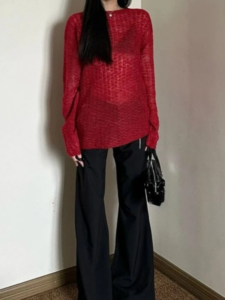 Y2K See-Through Knitted Women' - Embroidery Origin review and price